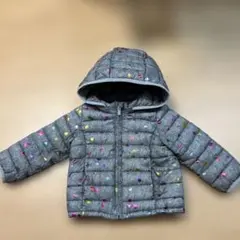 gap カラフルドット フード付きダウンコート 90cm