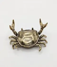 真鍮　カニペンスタンド　重量上げ　置物　アンティーク　雑貨