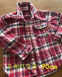 ミキハウス  ネルシャツ 90cm