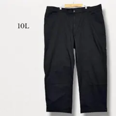 【新品】ニッセン【10L】チノストレートパンツ ブラック 大きいサイズのサムネイル
