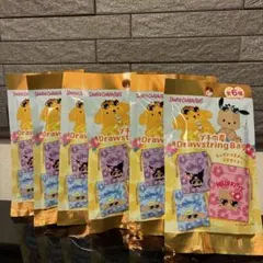 ・セリア サンリオ 日焼け 巾着 6点セット 新品 未開封【新品、未使用】のサムネイル