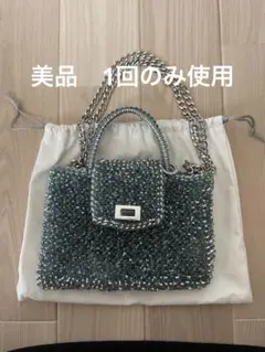 希少カラー ANTEPRIMA ミディアム シルバーブルー 2way チェーン