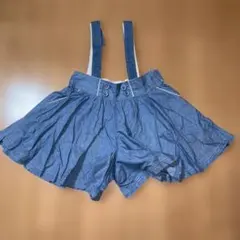 メゾピアノ　サスペンダー付きハーフパンツ