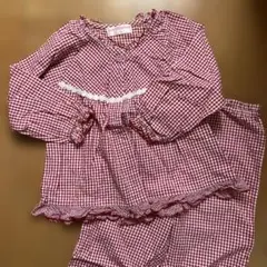 赤と白のチェック パジャマ サイズ110