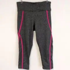 FOREVER21【S】レギンス 7分丈 グレー×ピンク ヨガ ランニング