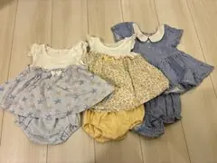 ベビーロンパース 3点セット 女の子 70 春夏西松屋
