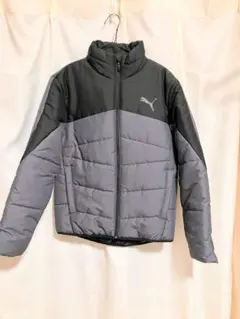 ★美品★ PUMA ダウンジャケット 黒/グレー 内ポケット付き