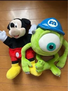 モンスターズインク　マイク　ぬいぐるみ　ミッキーマウス　パペット　ディズニー