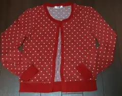 水玉 カーディガン