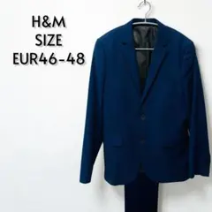 H&M SLIM FIT スーツセットアップ 濃青 EUR46/48【681】のサムネイル
