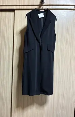 ＊ブラック ロングベスト ダブルボタン