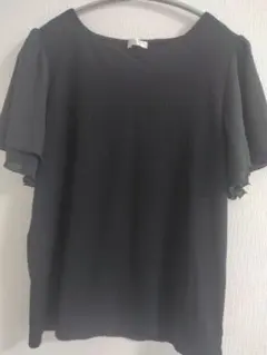 黒　袖レース　トップス　Honeys　М