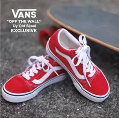 20cm 美品 レア VANS Old Skool レッド スニーカー
