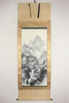 No6200 掛軸　在銘　福林　歳寒三友図　紙本　唐物　松竹梅　墨彩画　送料無料 No6200 掛軸 在銘 福林 歳寒三友図 紙本 唐物 松竹梅 墨彩画 送料無料