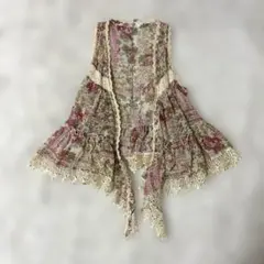 y2k フェアリーコア 森ガール レース ジャケット パッチワーク風 日本