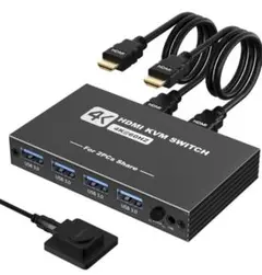 KVMスイッチ HDMI 2入力1出力　KVM SWITCH 4K@60Hz