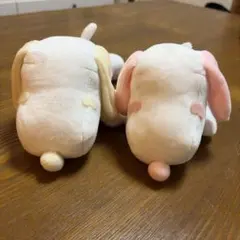 スヌーピー ピンクとイエローのぬいぐるみ