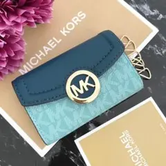 ❤︎ 新品 MICHAEL KORS マイケルコース キーケース ブルーグリーン
