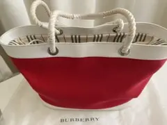 BURBERRY バーバリー　ヴィンテージ　キャンパスレザーバッグ