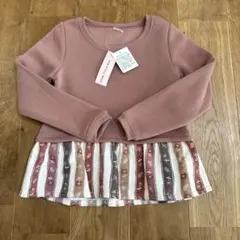 120サイズ ピンク 長袖カットソー 新品タグ付き