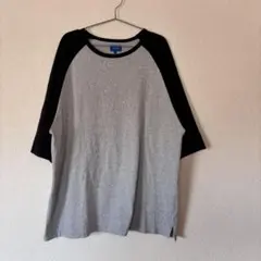 BEAMS ビームスラグランTシャツ グレー ブラック　S オーバーサイズのサムネイル