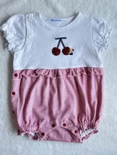 【美品】ファミリア　袖付ロンパース　60サイズ