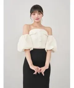 2025年最新】パフスリーブオフショルツイードトップスの人気