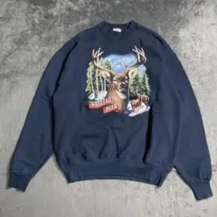 90s MEMBER’S MARK アニマルプリント 鹿　スウェット メキシコ製