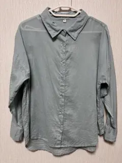 coca コカ　ガーゼシャツ　ブルー Mサイズ　長袖