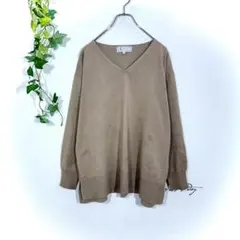 ROPE' PICNIC Vネックニット セーター ベージュ ゆったり 無地