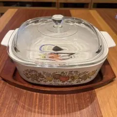 岩城硝子　イワキ　パイロセラム　両手鍋　鍋敷き付き　未使用品のサムネイル