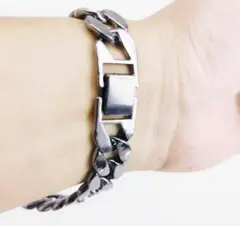 マイアミキューバン 喜平 チェーン ブレスレット シルバー 20cm 15mm