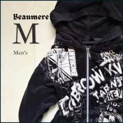 Beaumere archive y2k ネオ お兄系 パーカー ベロア 黒 M