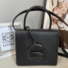 ロエベ LOEWE バルセロナ ハンドバッグ ショルダー付 2WAY ブラック