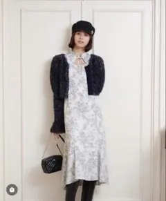 snidel Sustainableデコルテオープンバリエワンピース 1