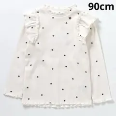 未使用(タグ付き) アプレレクール 長袖Tシャツ ハート総柄 90cmのサムネイル