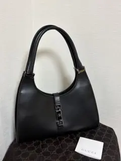 GUCCI グッチ ジャッキー レザー バッグ ブラック 保存袋あり　要修理 GUCCI グッチ ジャッキー レザー バッグ ブラック 保存袋あり 要修理
