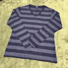 【レア】GU ボーダー Vネック Tシャツ