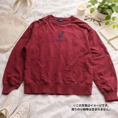 KANGOL トレーナー 刺繍ロゴ ボルドー M Y2K 韓国のサムネイル