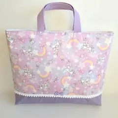 レッスンバッグ 入園入学 ハンドメイド 女の子 キルティング ユニコーン