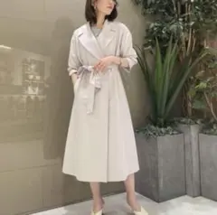 プロポーションボディドレッシング とろみロングトレンチコート　パープルMサイズ