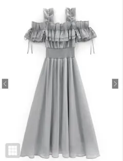 フリルオフショルコルセットワンピース 1584