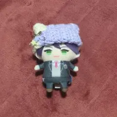 《白×紫》にじぱぺっと ぬい服 10cm 猫耳ニット帽 安全ピン ビーズ 星