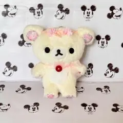 コリラックマ ぶらさげぬいぐるみ リラックマストア　ピンク　花冠