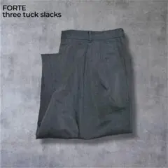 FORTEワイドスラックススリータック緑モスグリーンアースカラー雰囲気系W38