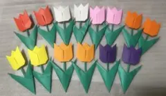 花束 チューリップ 折り紙 ハンドメイド プレゼント 20個 卒園 卒業