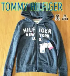【TOMMY HILFIGER】トミーヒルフィガー　パーカー　グレー　美品　XS