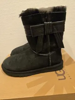UGG リボンムートンブーツ　ジョゼット　USA6　23cm ブラック　アグ