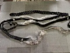 専用　毛皮付細身のベルト　190センチ