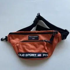 POLO SPORT ラルフローレン ウエストバッグ＆ポーチ オレンジ 90s